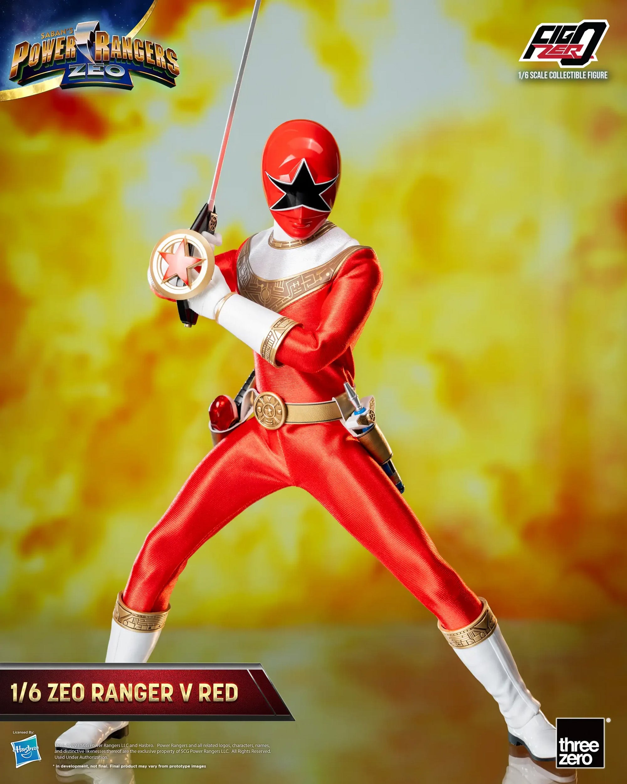 threezero - FigZero - Power Rangers Zeo - Zeo Ranger V Red (1/6 Scale) - Marvelous Toys