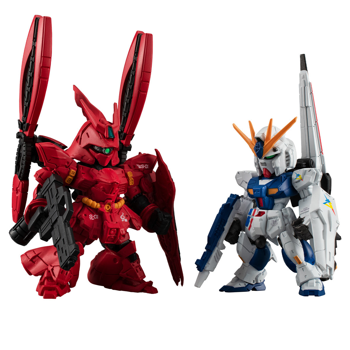 Bandai - Shokugan - FW Gundam Converge - Core RX-93ff ν Gundam & MSN-04FF Sazabi Set - Marvelous Toys