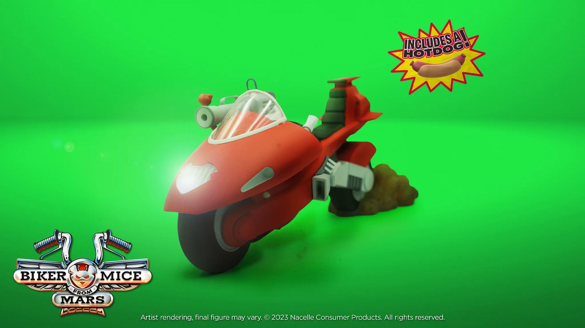 Nacelle - Biker Mice from Mars - Modo, Throttle, Vinnie Figures &amp; Bikes Set - Marvelous Toys