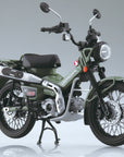 Aoshima - Diecast Motorcycle - Honda CT125 Hunter Cub (Pearl Organic Green) Model Kit (1/12 Scale) - Marvelous Toys