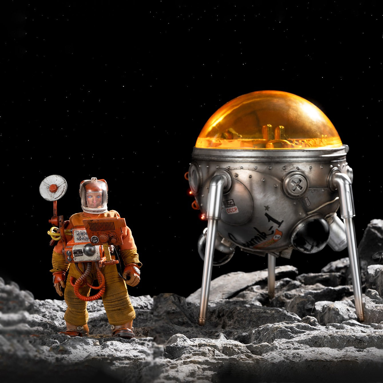 Damtoys x Coal Dog - Pocket Elite Series - PES032 - Endless Trip Series 2 - Sputnik-1 and Astronaut (1/12 Scale) - Marvelous Toys