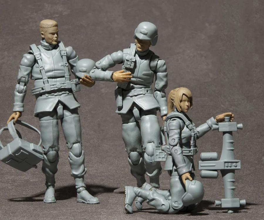 Megahouse - G.M.G Professional - Mobile Suit Gundam - Earth Federation Forces - Army General Soldiers (Set of 3) - Marvelous Toys