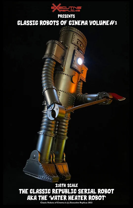 Executive Replicas - ERCROCV1001 - Classic Robots of Cinema Volume #1 - The Classic Republic Serial Robot AKA The Water Heater Robot (1/6 Scale) - Marvelous Toys