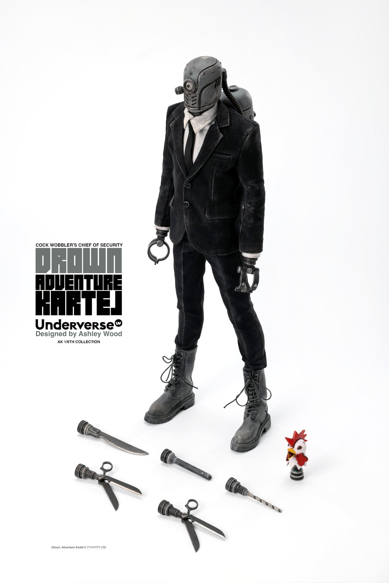 Underverse - Adventure Kartel - Cock Wobbler&#39;s Chief of Security: The Drown (1/6 Scale) - Marvelous Toys