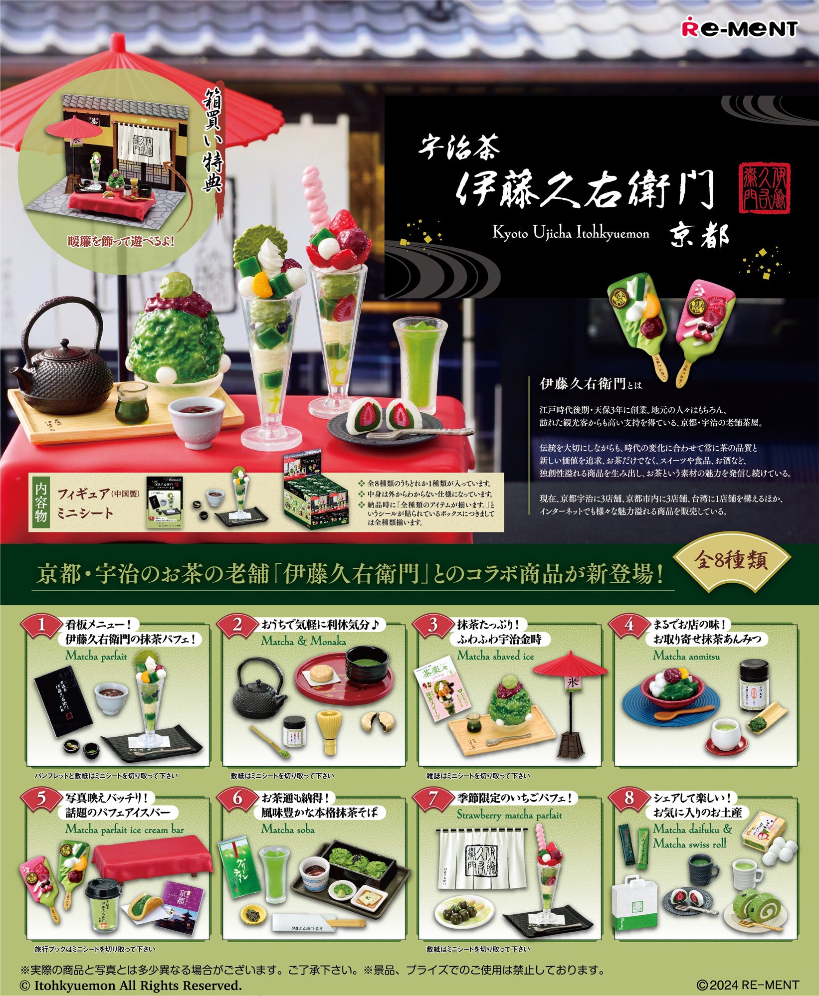 Re-Ment - Kyoto Uijcha Itohkyuemon Collaboration - Welcome to the World of Tea 京都宇治茶伊藤右衛門 (Box of 8) - Marvelous Toys