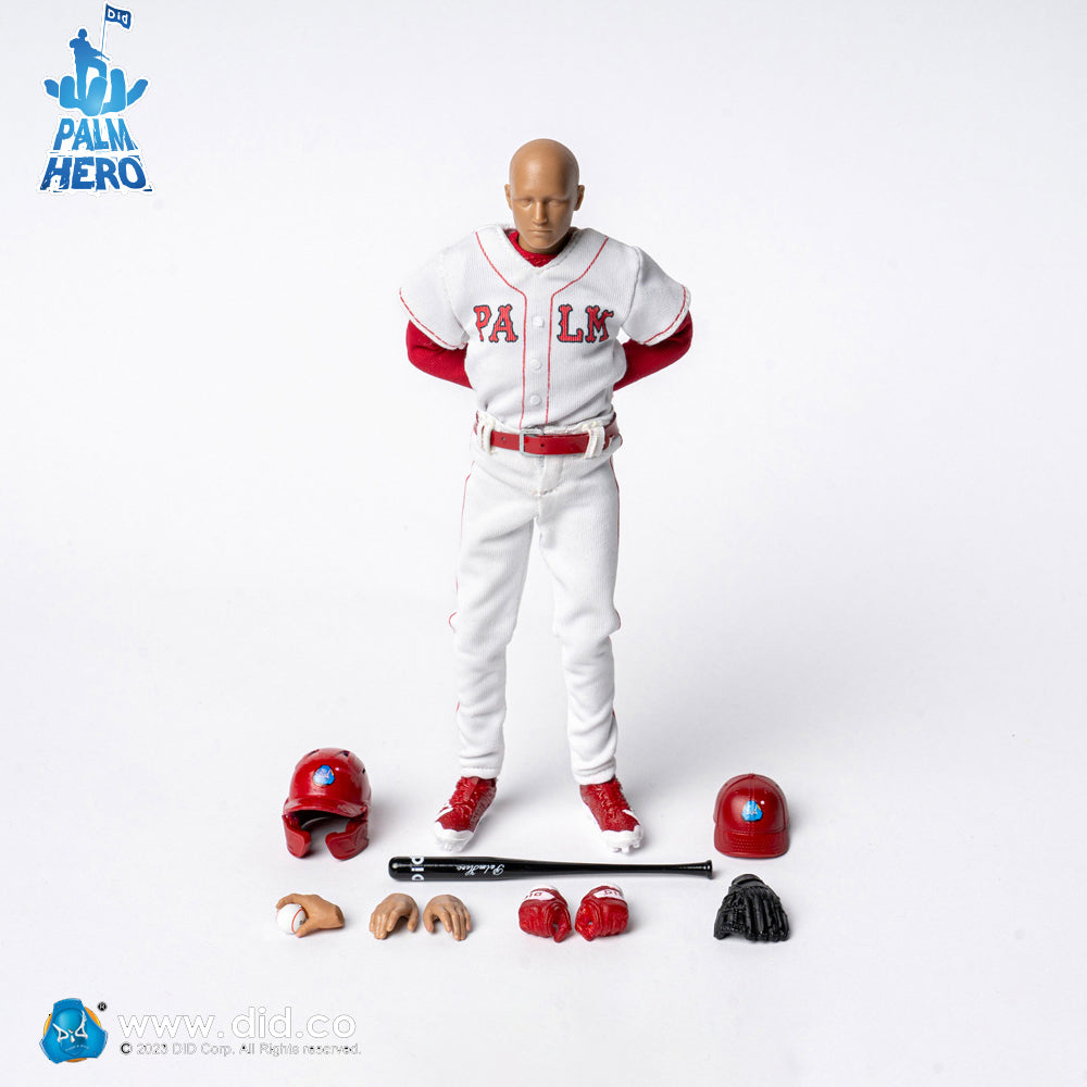 DiD - Palm Hero Simply Fun Series - The Baseballer (White Team) (1/12 Scale) - Marvelous Toys