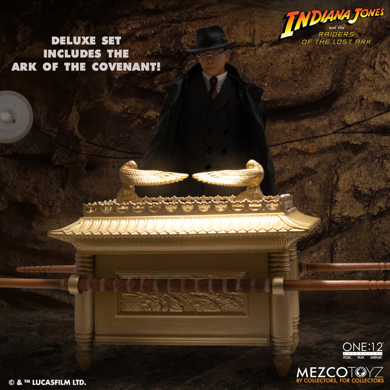 Mezco - One:12 Collective - Raiders of the Lost Ark - Major Toht &amp; Ark of the Covenant Deluxe Boxed Set - Marvelous Toys