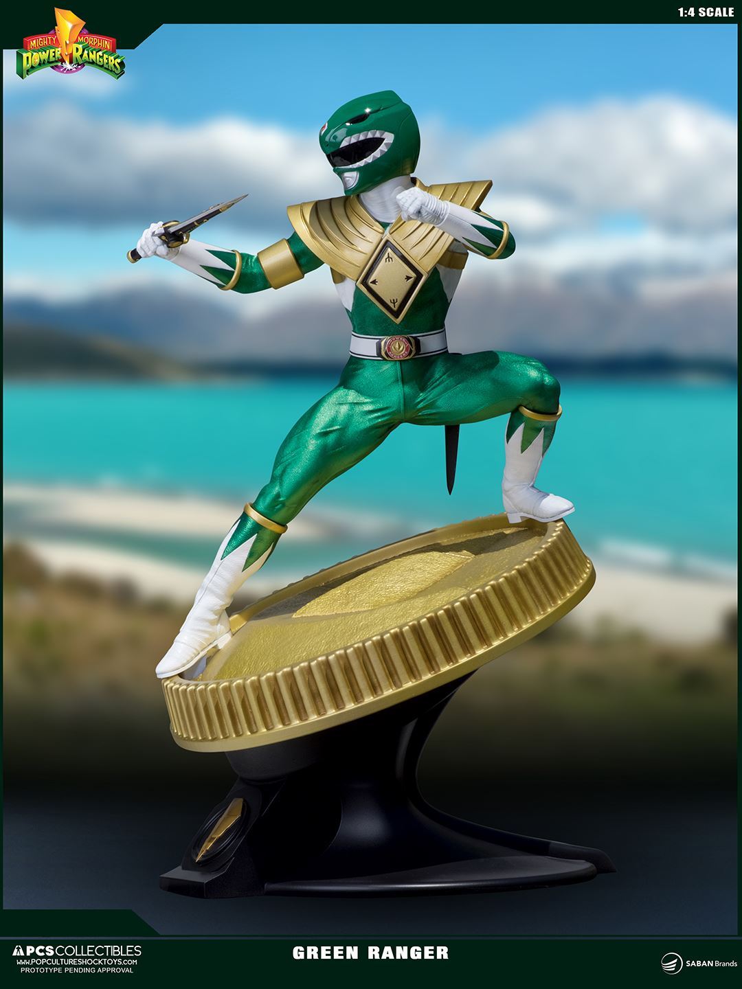 PCS Collectibles - Mighty Morphin&#39; Power Rangers - Green Ranger 1/4 Statue - Marvelous Toys