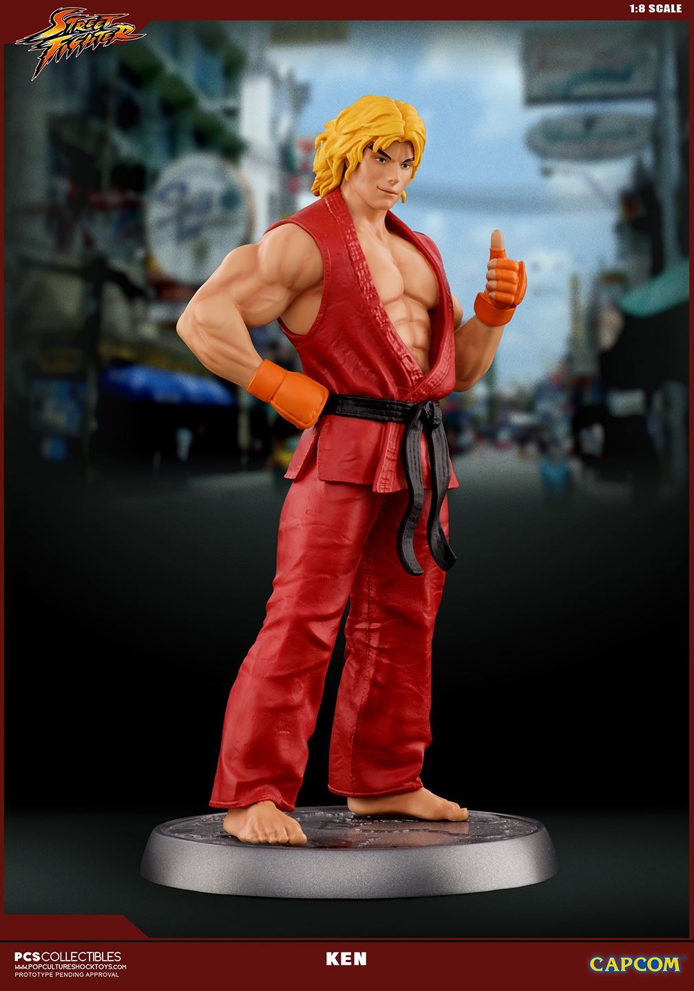 Pop Culture Shock - Street Fighter - Ken 1:8 Scale Collectible Statue - Marvelous Toys