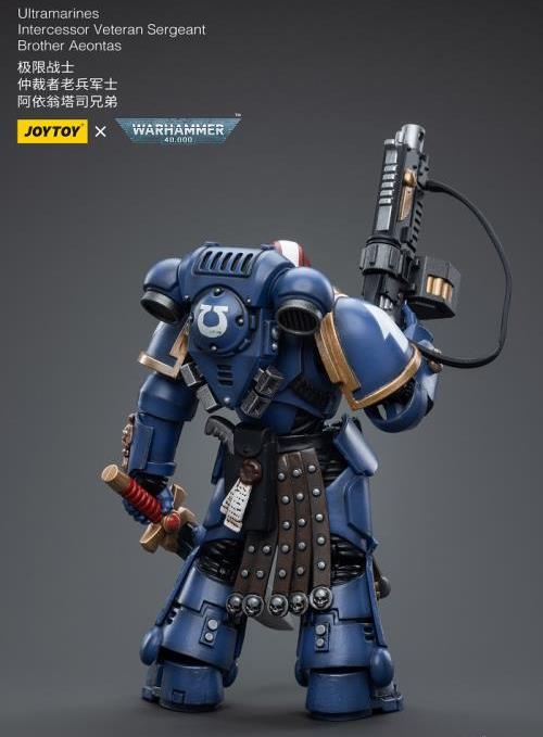 Joy Toy - JT4386 - Warhammer 40,000 - Ultramarines - Intercessor Veteran Sergeant Brother Aeontas (1/18 Scale)
