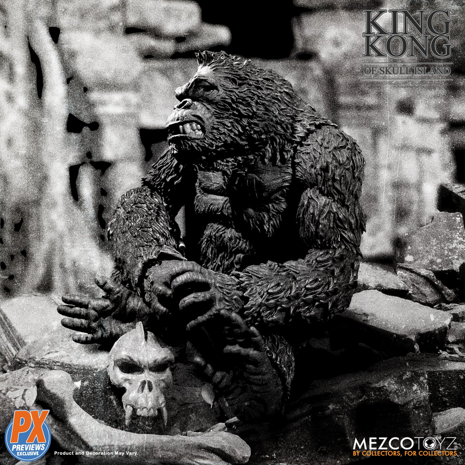 Mezco - King Kong of Skull Island B&amp;W Version (Previews Exclusive) - Marvelous Toys