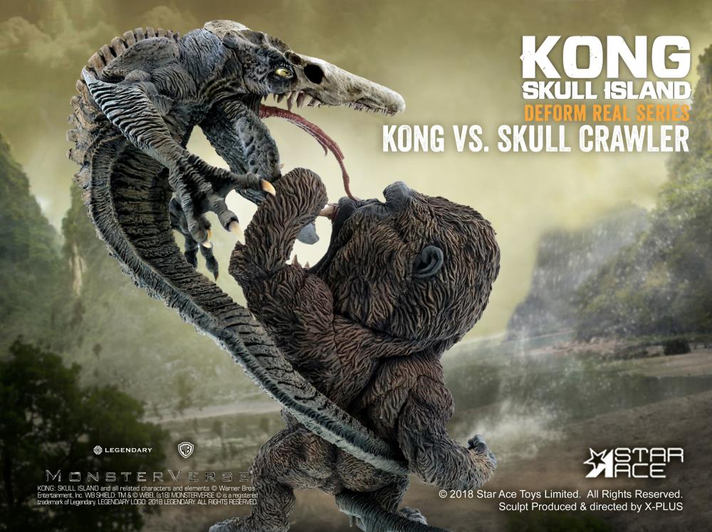 Star Ace Toys - Deform Real Series - Kong: Skull Island - Kong vs. Skull Crawler - Marvelous Toys