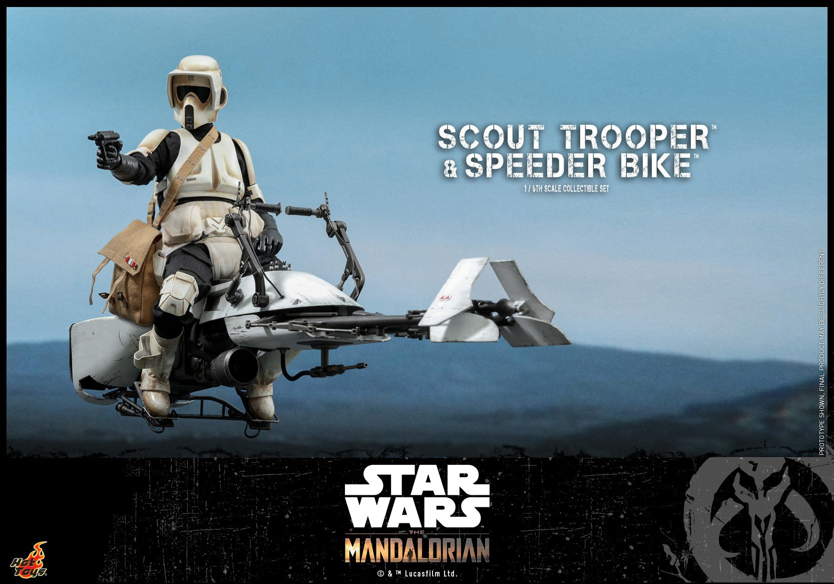 Hot Toys - TMS017 - Star Wars: The Mandalorian - Scout Trooper &amp; Speeder Bike Set - Marvelous Toys