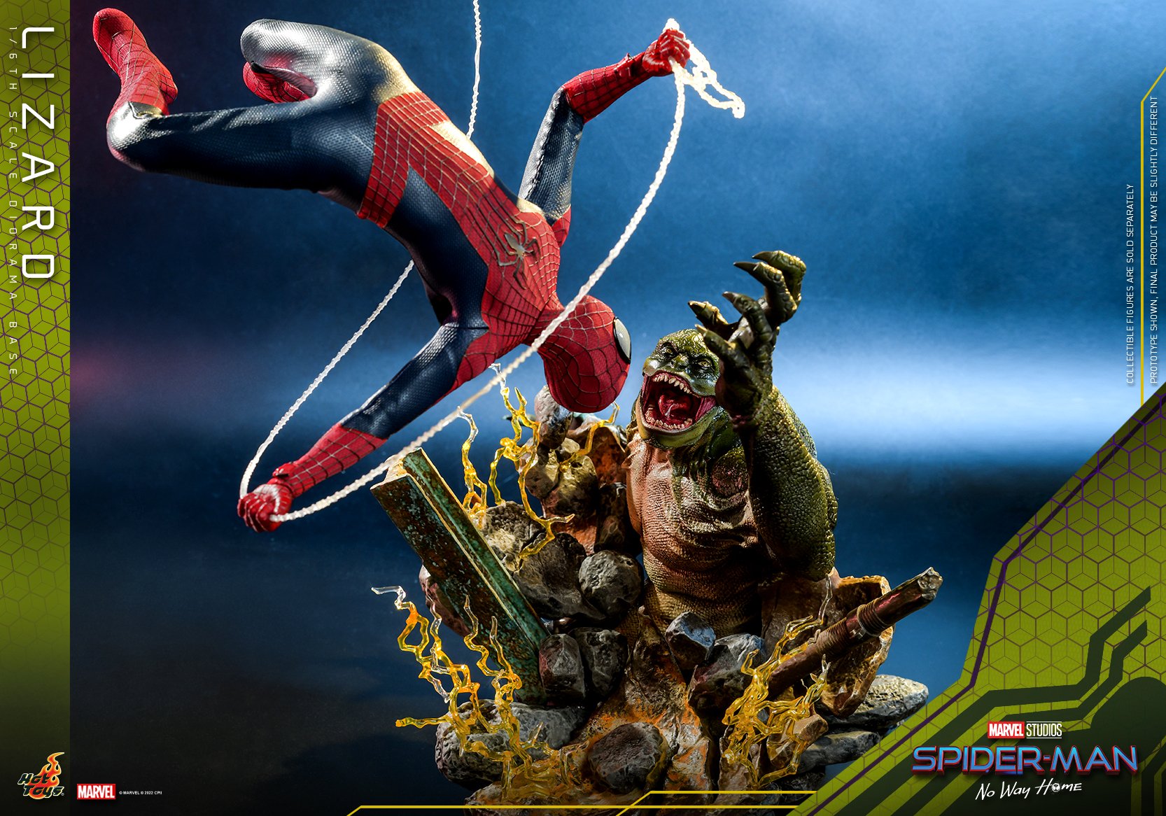 Hot Toys - ACS013 &amp; MMS658 - Spider-Man: No Way Home - The Amazing Spider-Man with Lizard Diorama Base Set - Marvelous Toys