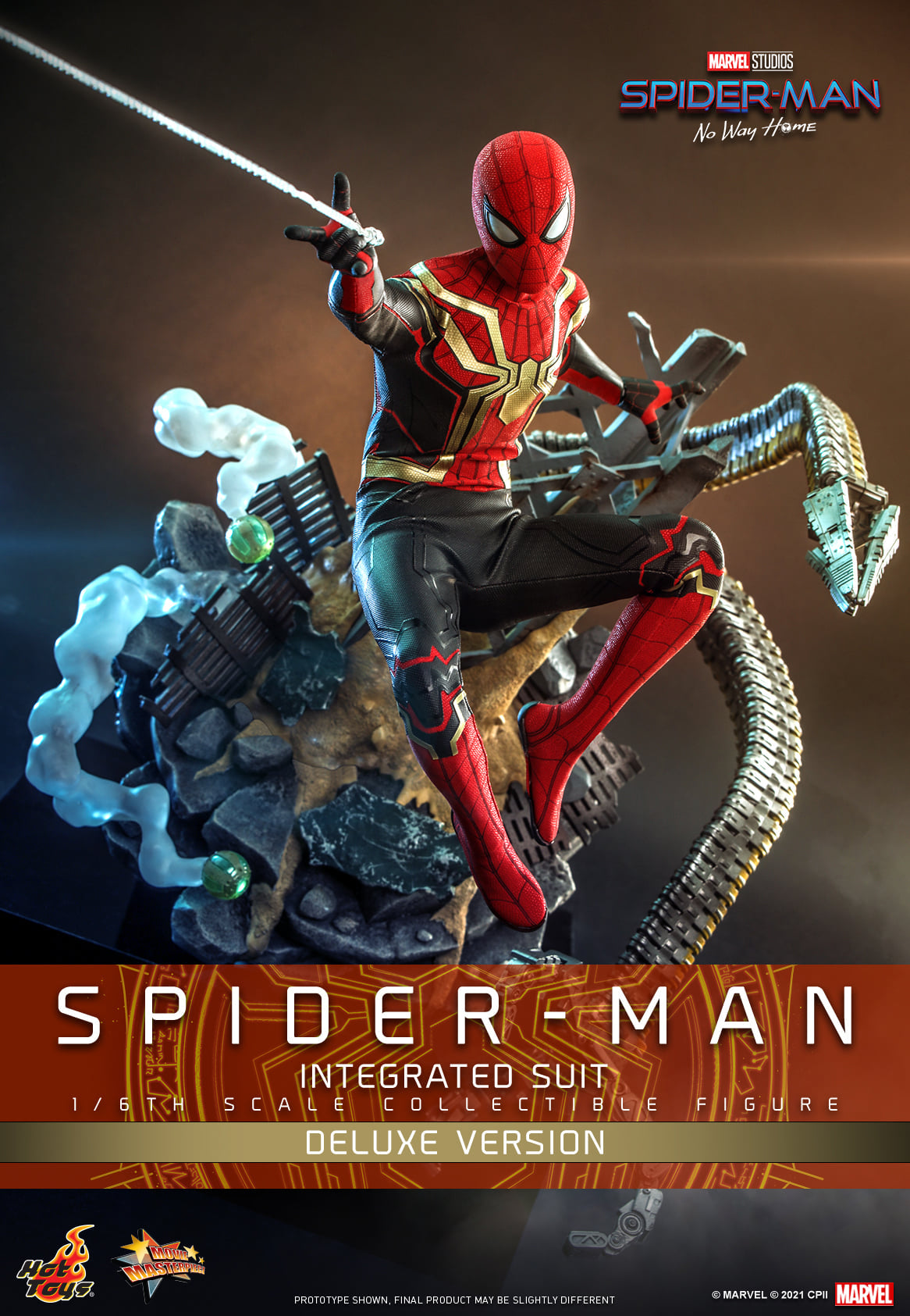 (IN STOCK) Hot Toys - MMS624 - Spider-Man: No Way Home - Spider-Man (Integrated Suit) (Deluxe Ver.) - Marvelous Toys