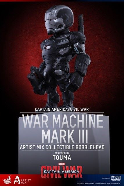 Hot Toys - AMC024 - Captain America: Civil War - War Machine Mark III Artist Mix Collectible Bobble-Head Designed by TOUMA - Marvelous Toys