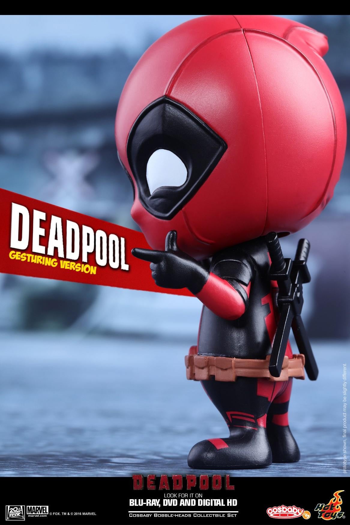 Hot Toys - COSB221 - Deadpool (Gesturing Version) Cosbaby Bobble-Head - Marvelous Toys
