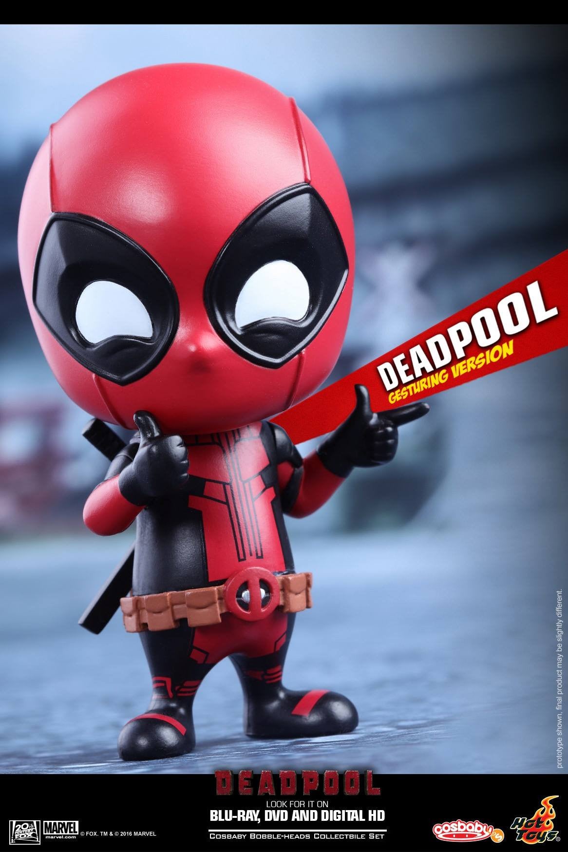 Hot Toys - COSB221 - Deadpool (Gesturing Version) Cosbaby Bobble-Head - Marvelous Toys - 1