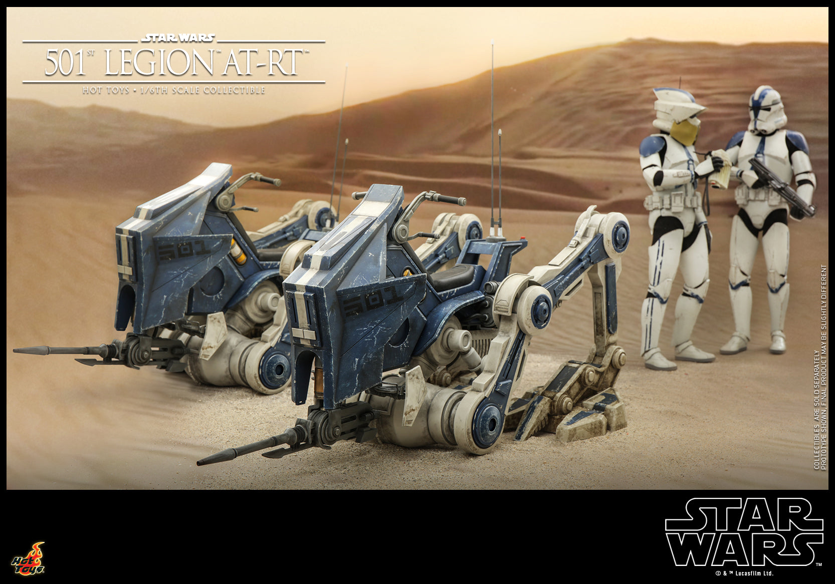 Hot Toys - TMS090 - Star Wars: The Clone Wars - 501st Legion AT-RT - Marvelous Toys