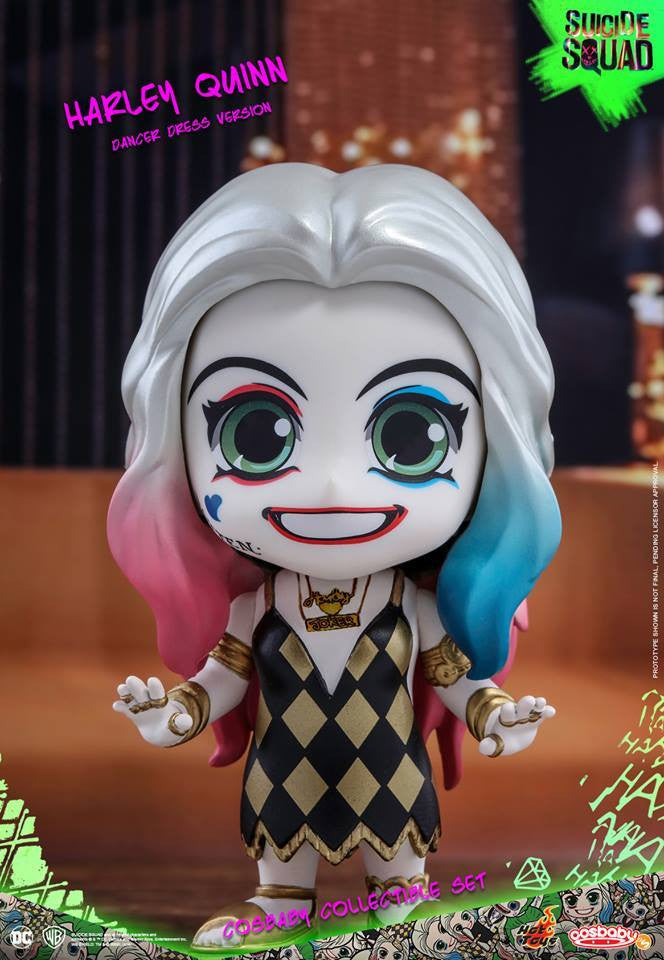 Hot Toys – COSB320 – Suicide Squad – The Joker (Light Gold Suit Version) & Harley Quinn (Dancer Dress Version) Cosbaby Collectible Set - Marvelous Toys