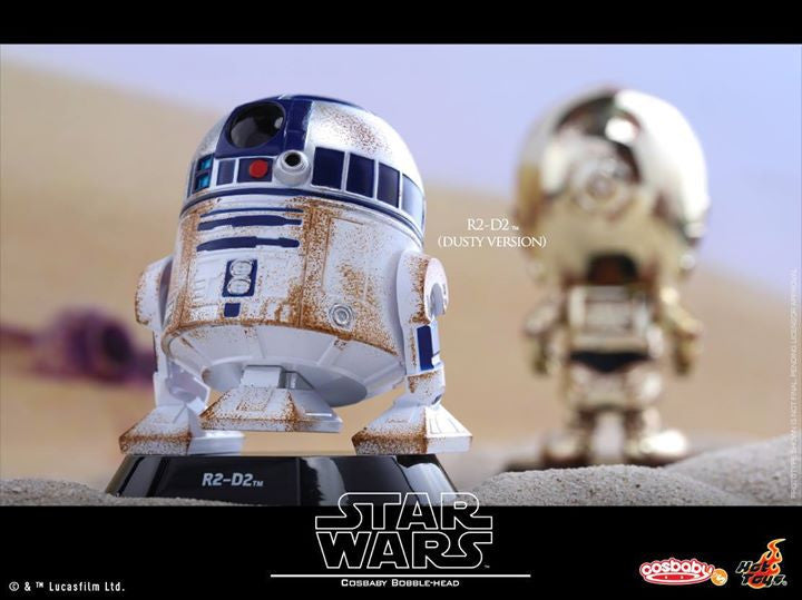 Hot Toys - COSB300 - Star Wars - C-3PO &amp; R2-D2 (Dusty Version) Cosbaby Bobble-Head Collectible Set - Marvelous Toys