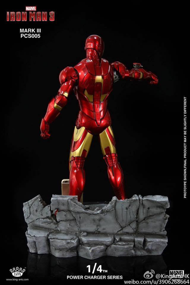 King Arts - Power Charger Series PCS005 - Iron Man 3 - 1/4th Scale Mark III Charger - Marvelous Toys