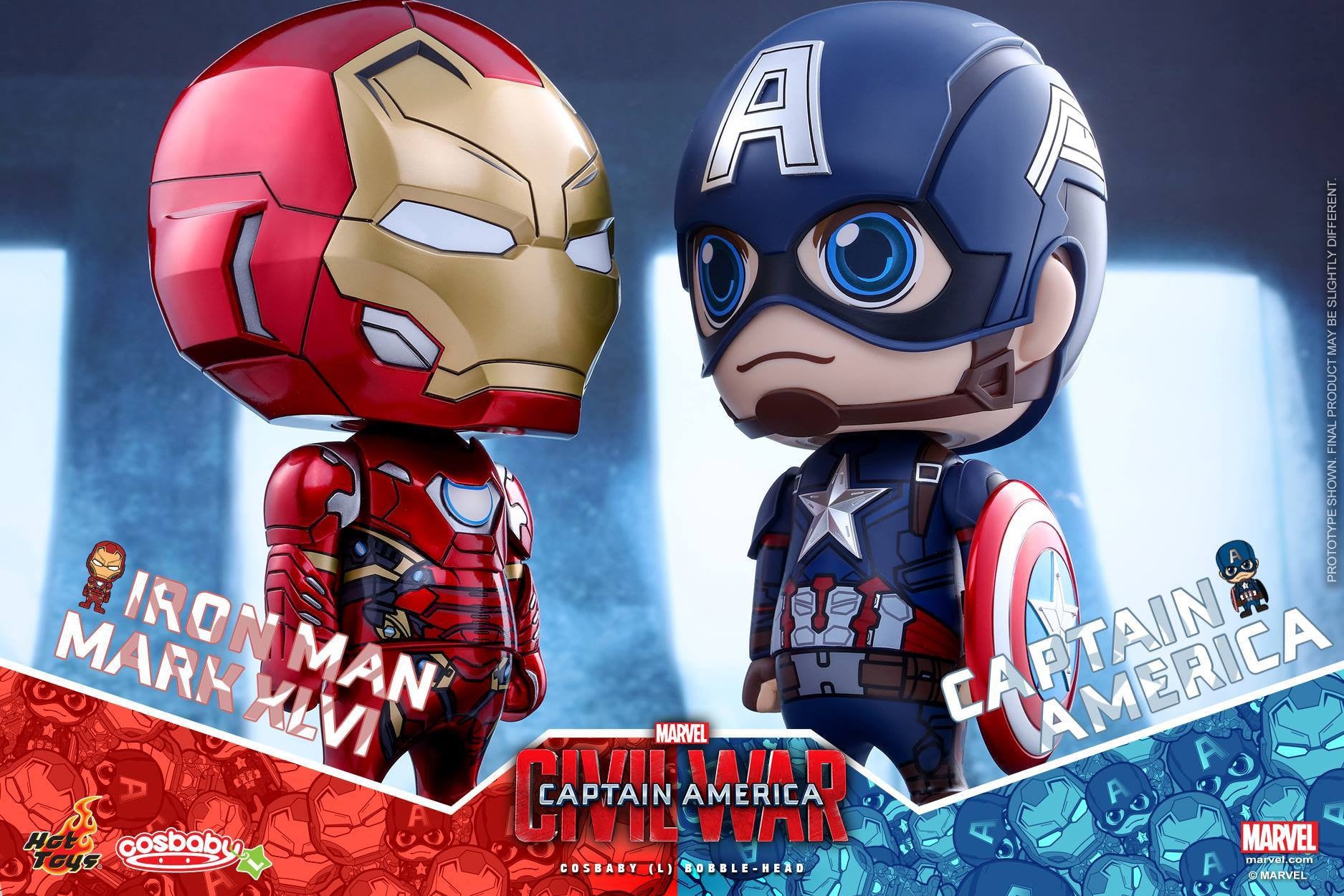 Hot Toys - COSB324 - Captain America: Civil War - Iron Man Mark XLVI Cosbaby (L) Bobble-Head - Marvelous Toys - 3