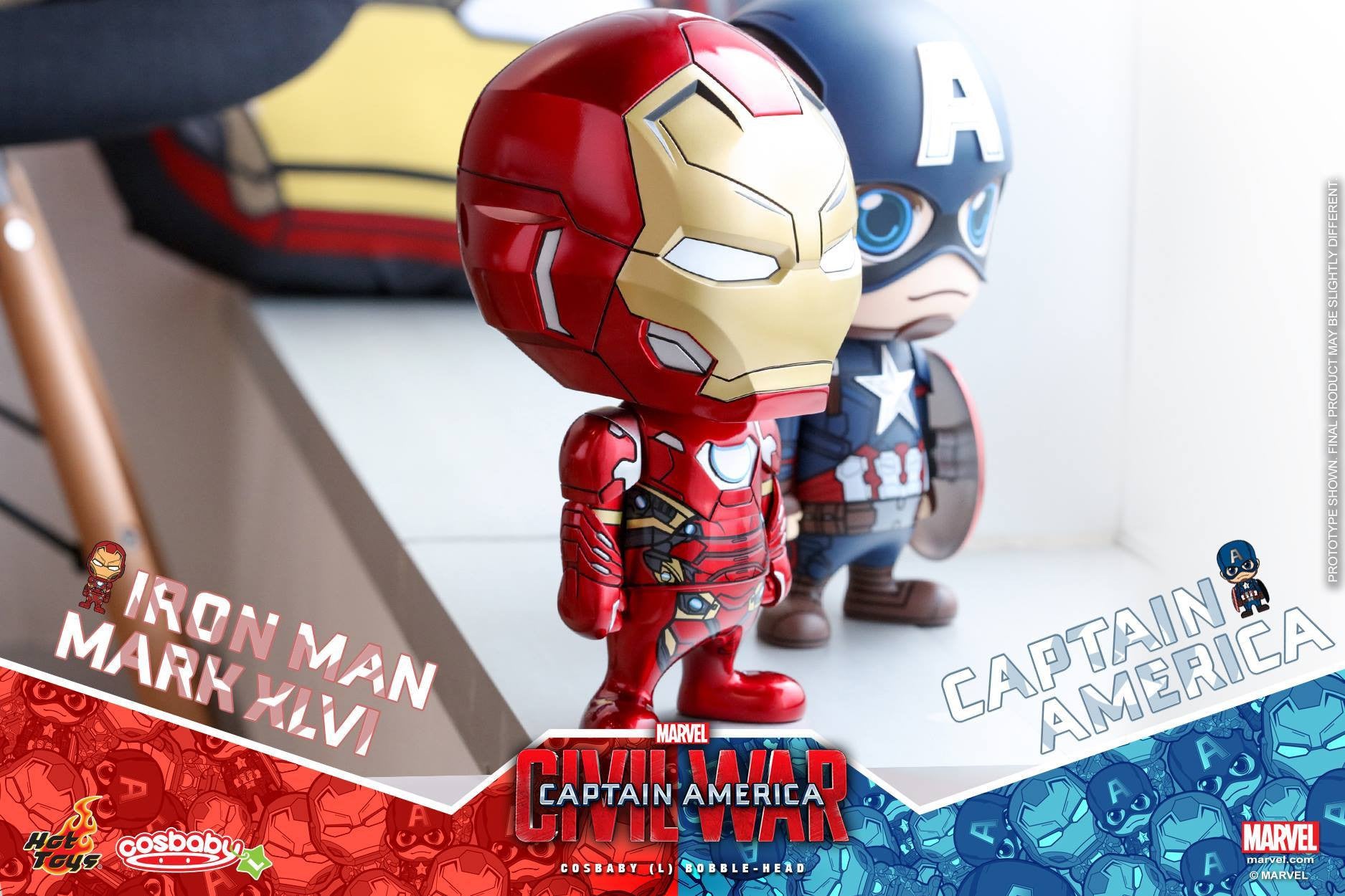 Hot Toys - COSB324 - Captain America: Civil War - Iron Man Mark XLVI Cosbaby (L) Bobble-Head - Marvelous Toys - 2