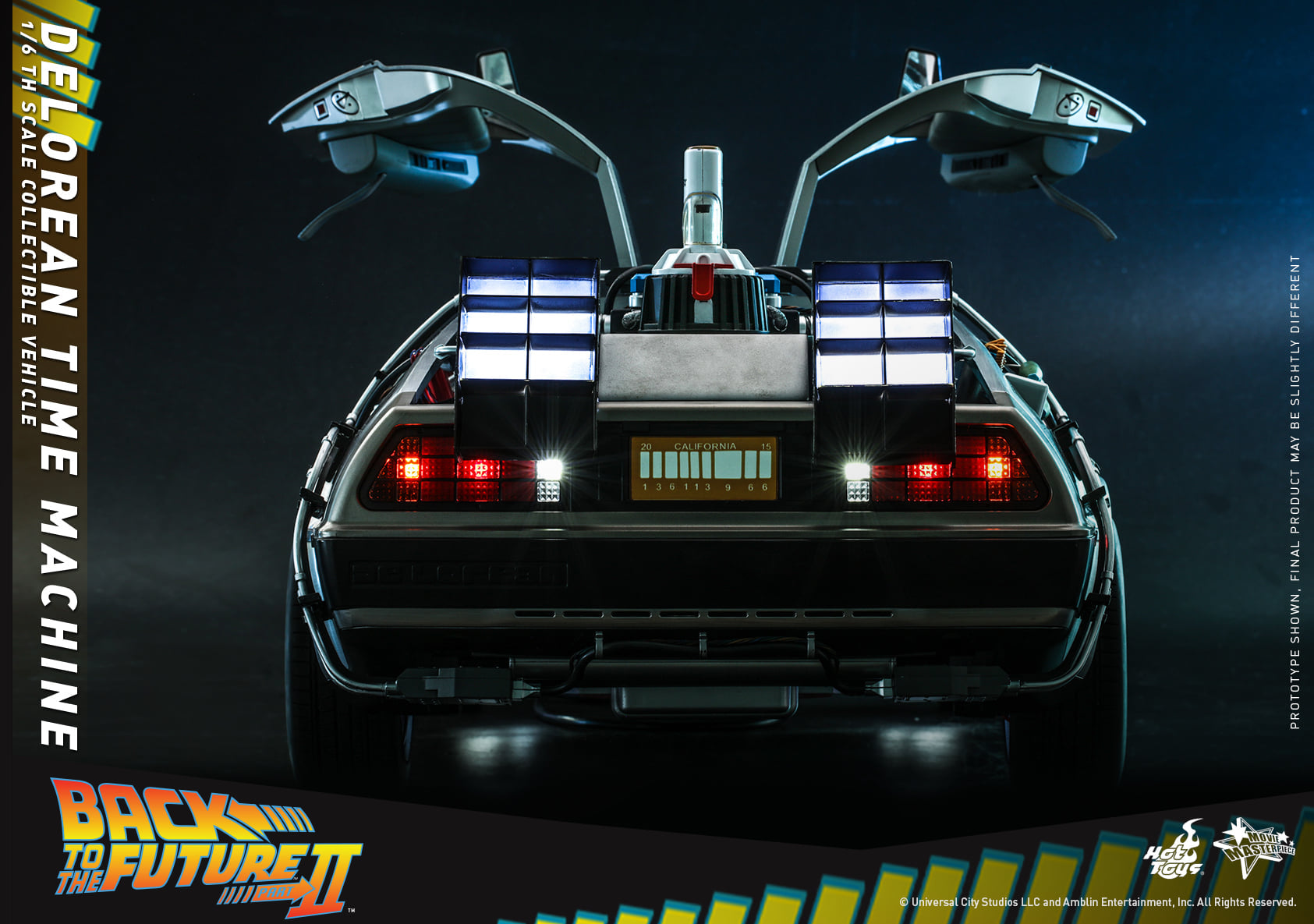 Hot Toys - MMS636 - Back to the Future II - Delorean Time Machine (1/6 Scale) - Marvelous Toys