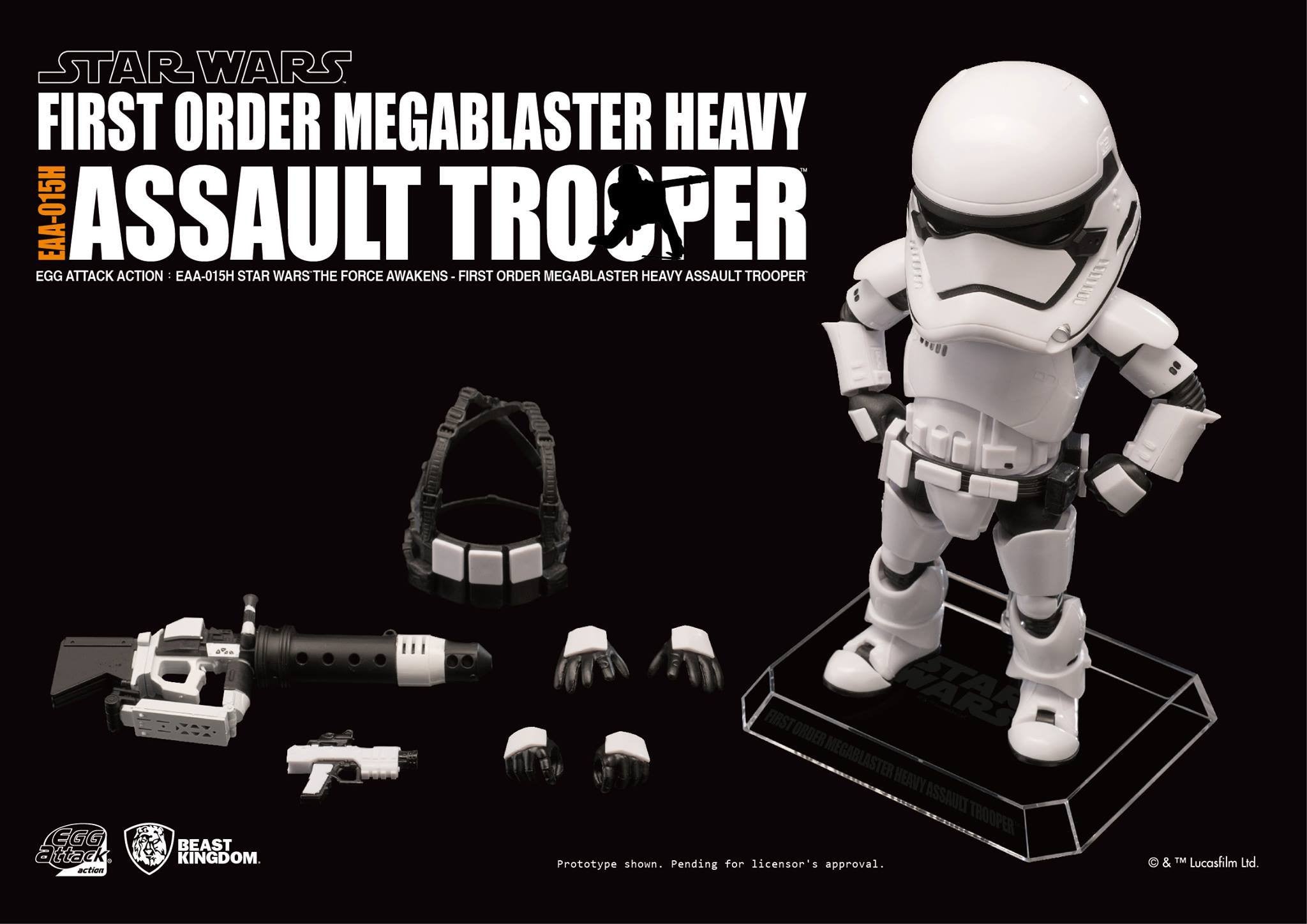 Egg Attack Action - EAA-015H - Star Wars: The Force Awakens - Megablaster Heavy Assault Trooper - Marvelous Toys