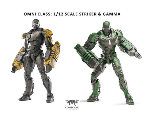 Comicave Studios - Omni Class: 1/12 Scale Iron Man Mark 25 (XXV) & Mark 26 (XXVI) (Striker & Gamma) Set - Marvelous Toys - 1