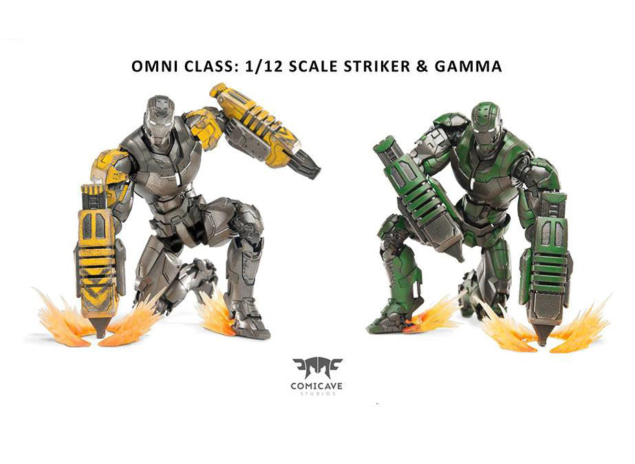 Comicave Studios - Omni Class: 1/12 Scale Iron Man Mark 25 (XXV) &amp; Mark 26 (XXVI) (Striker &amp; Gamma) Set - Marvelous Toys