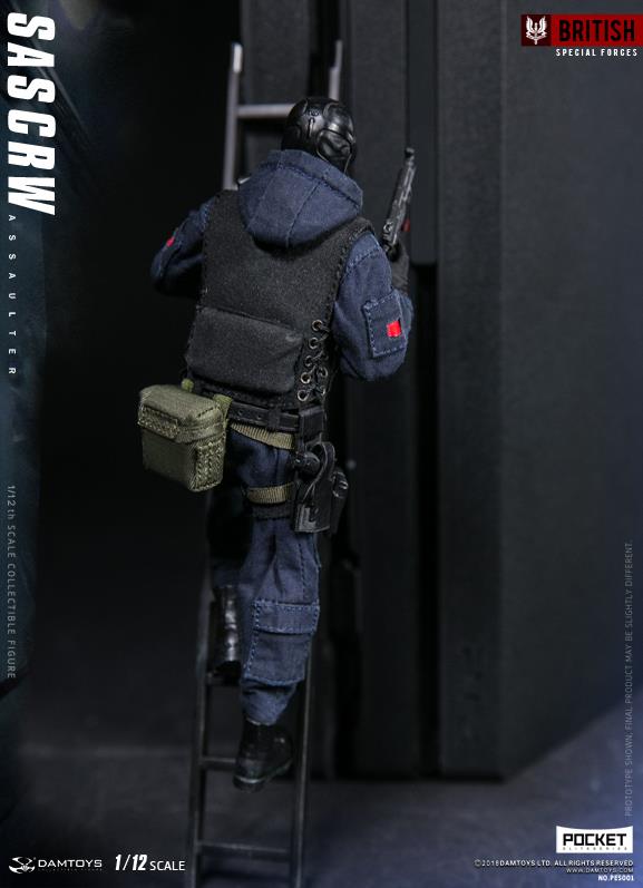 Dam Toys - Pocket Elite Series PES001 - British Special Forces - SAS CRW Assaulter (1/12 Scale) - Marvelous Toys