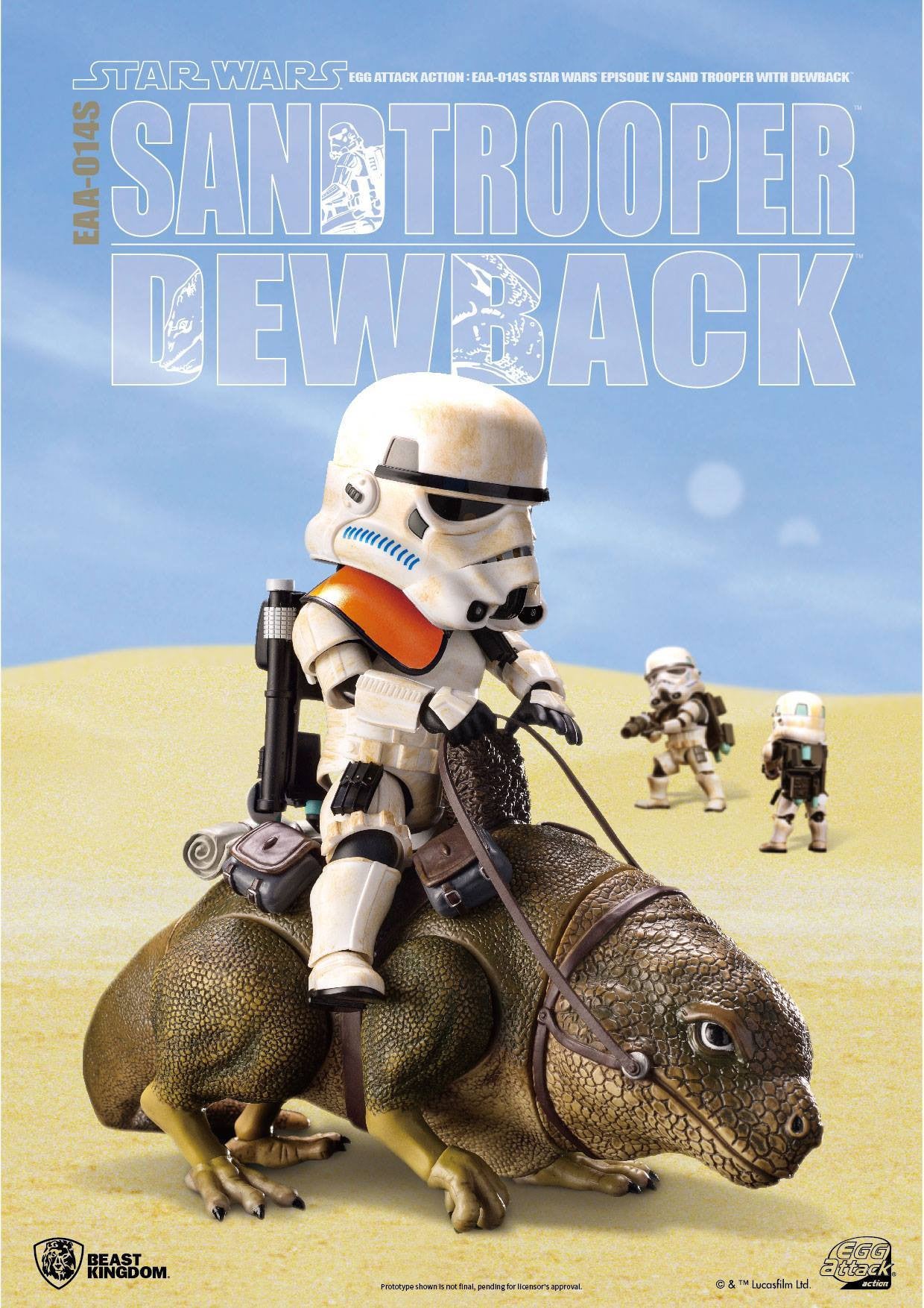 Egg Attack Action - EAA-014S - Star Wars: A New Hope - Dewback & Imperial Sandtrooper - Marvelous Toys