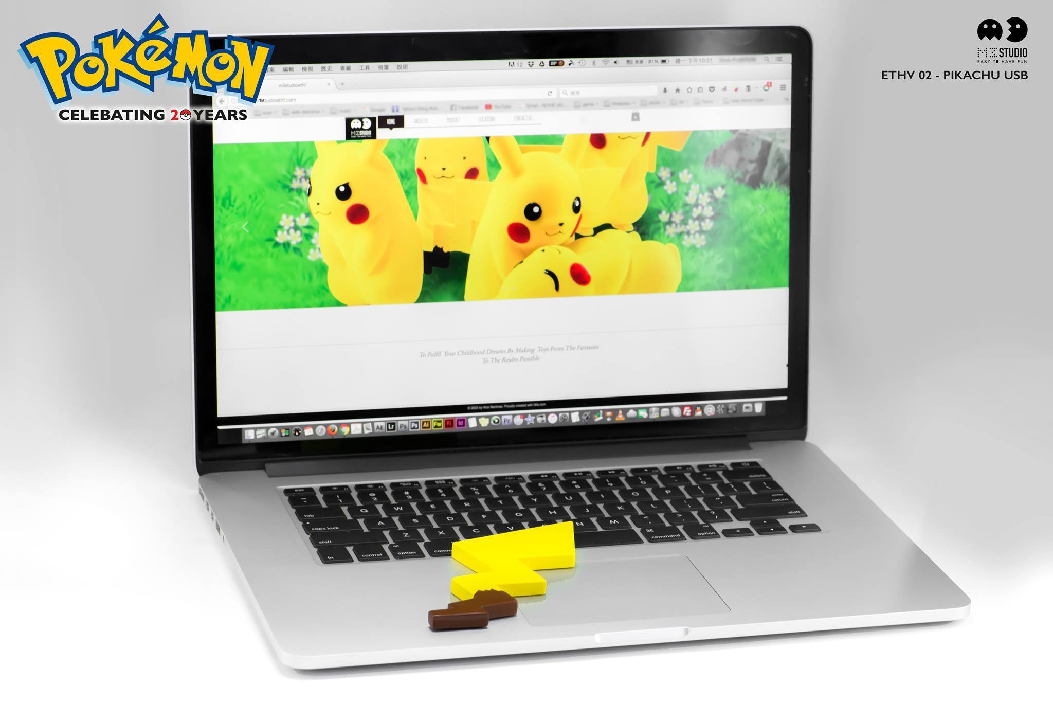 M3 Studio - ETHF 02 - Pikachu 64GB Thumbdrive (USB 3.0) - Marvelous Toys