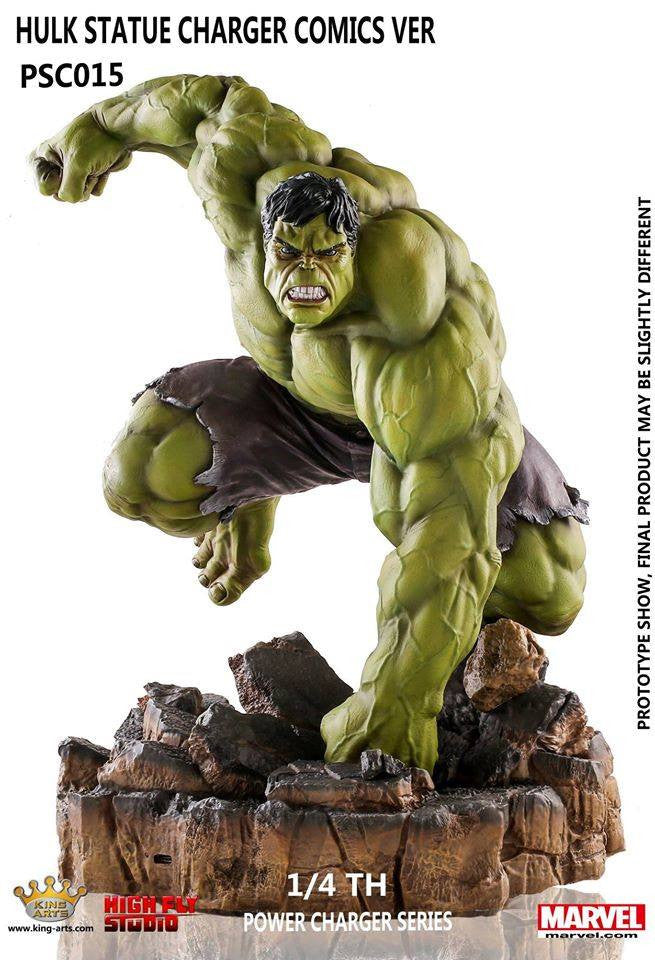 King Arts - Power Charger Series PCS015 - Hulk Comics - 1/4th Scale Hulk Comics Ver. (Wireless Charging) - Marvelous Toys