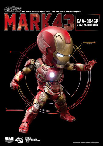 Egg Attack Action - EAA-004SP - Avengers: Age of Ultron - Iron Man Mark 43 (XLIII) (Battle Damage Edition) - Marvelous Toys - 1
