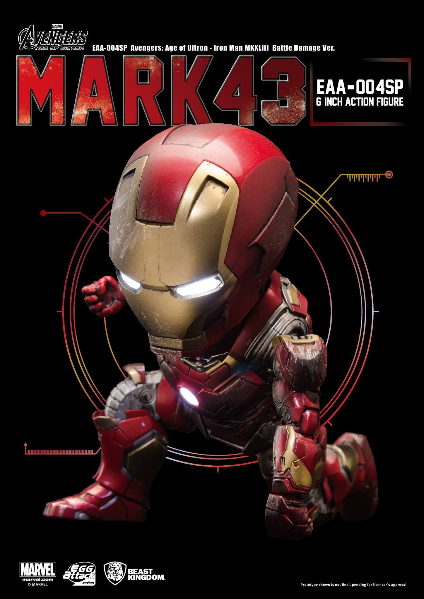 Egg Attack Action - EAA-004SP - Avengers: Age of Ultron - Iron Man Mark 43 (XLIII) (Battle Damage Edition) - Marvelous Toys - 4