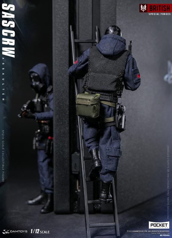 Dam Toys - Pocket Elite Series PES001 - British Special Forces - SAS CRW Assaulter (1/12 Scale) - Marvelous Toys