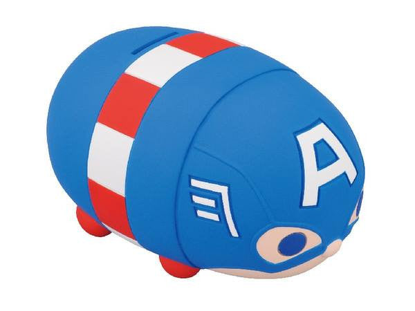 Ensky - Marvel Tsum Tsum - Sofubi Coin Bank  - Captain America - Marvelous Toys