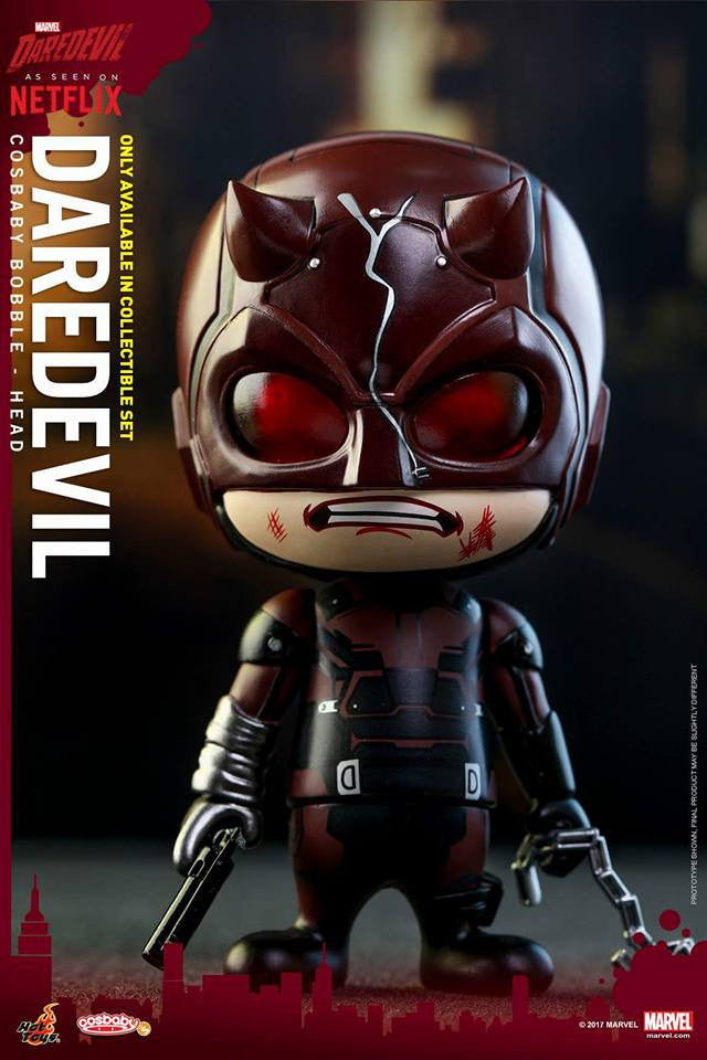Hot Toys - COSB351 - Marvel&#39;s Daredevil - Daredevil, Punisher, and Elektra Cosbaby Bobble-Head (Collectible Set of 3) - Marvelous Toys