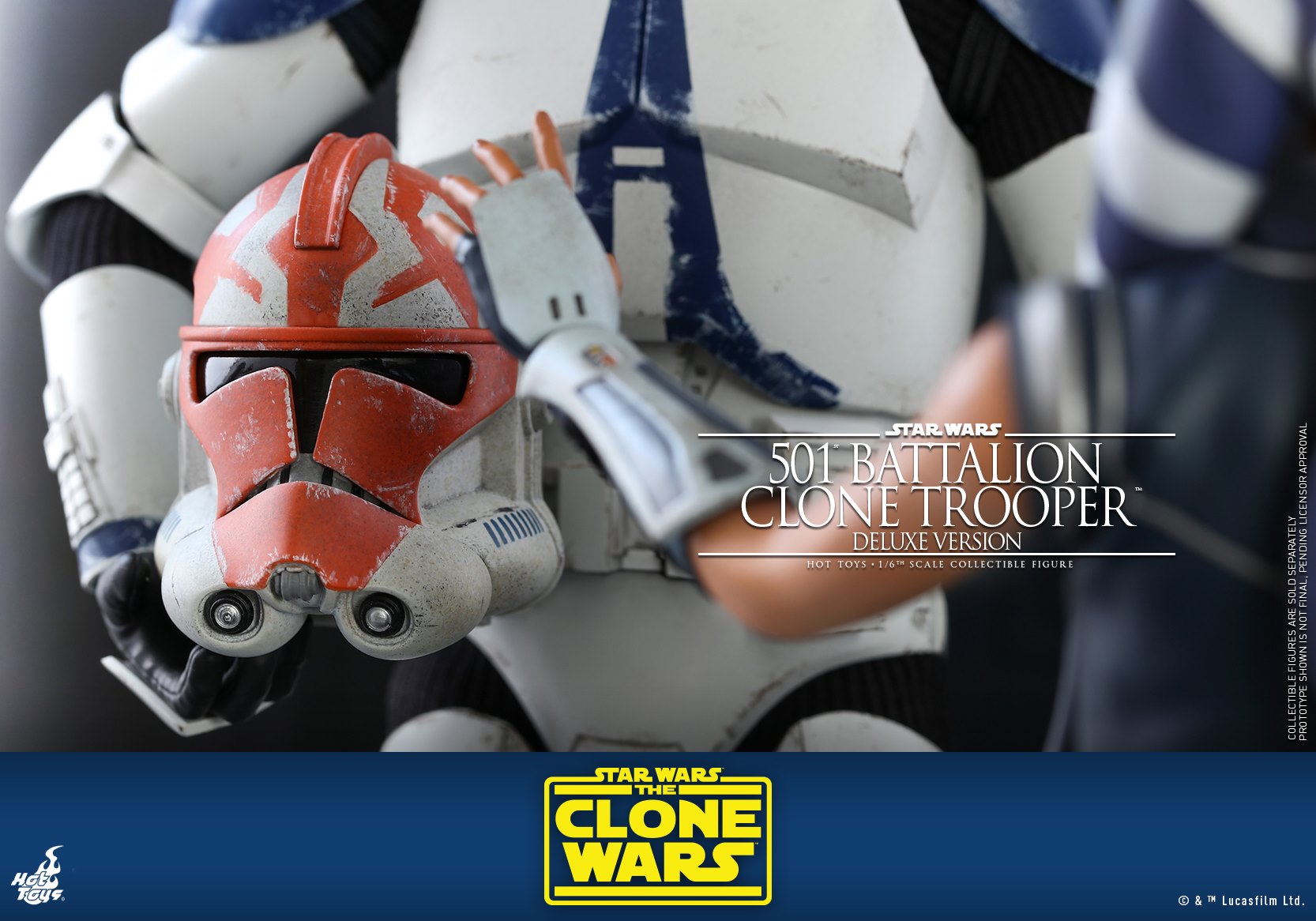 Hot Toys - TMS023 - Star Wars: The Clone Wars - 501st Battalion Clone Trooper (Deluxe Ver.) - Marvelous Toys