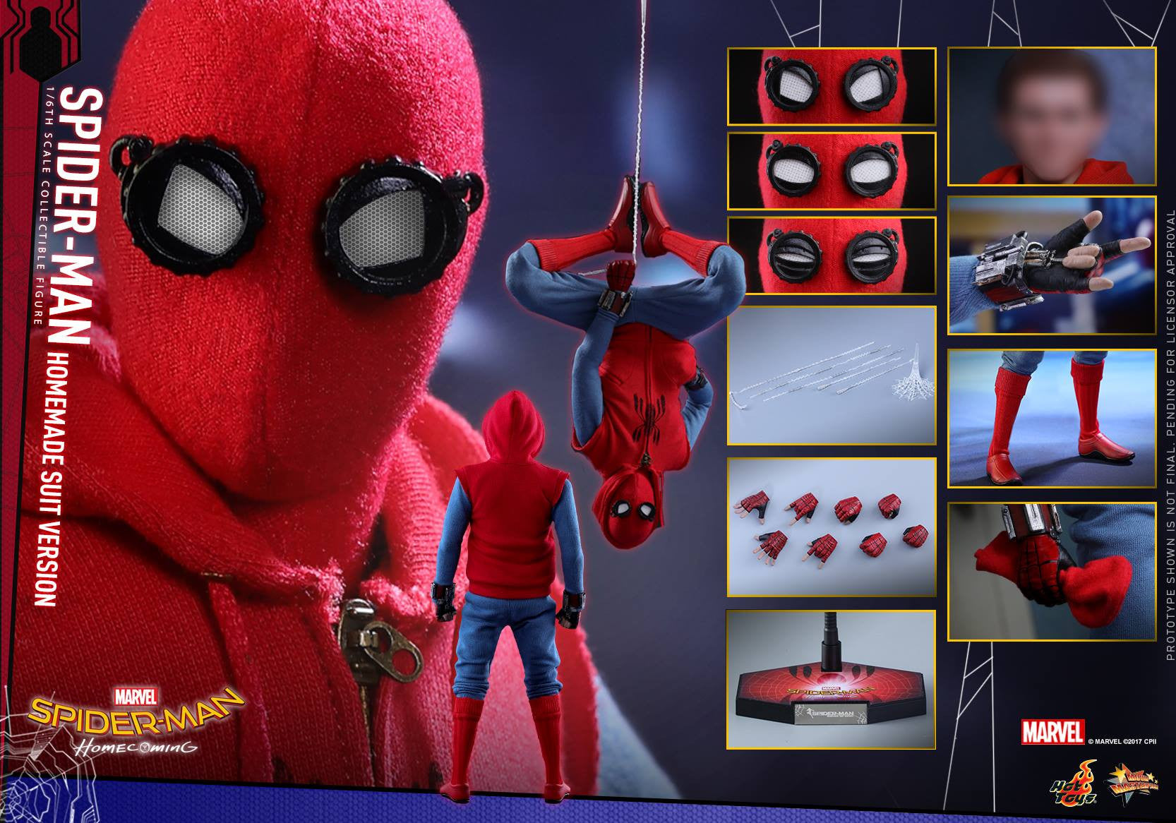 Hot Toys - MMS414 - Spider-Man: Homecoming - Spider-Man (Homemade Suit Version) - Marvelous Toys