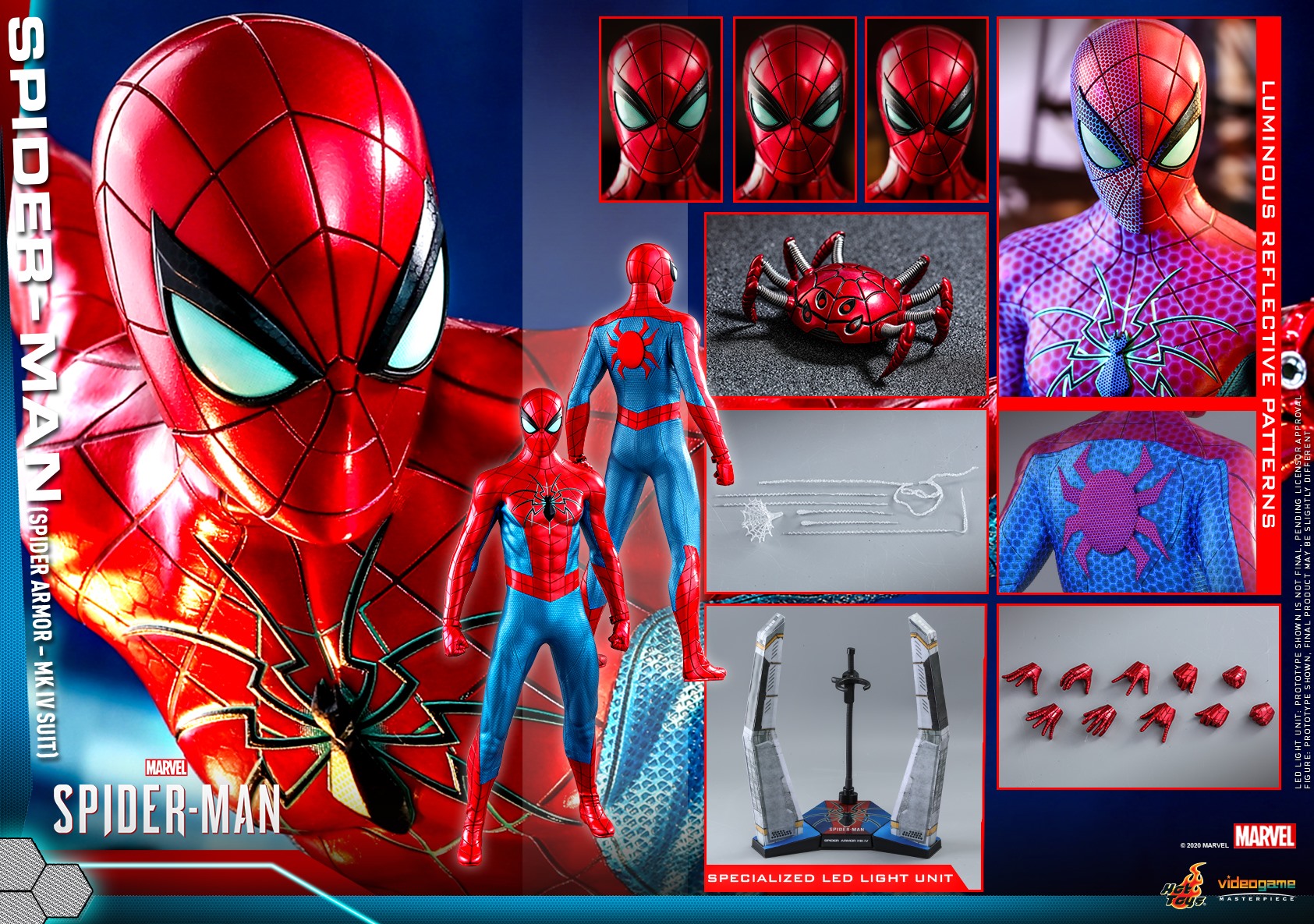 Hot Toys - VGM43 - Marvel's Spider-Man (PS4) - Spider-Man (Spider Armor - MK IV Suit)