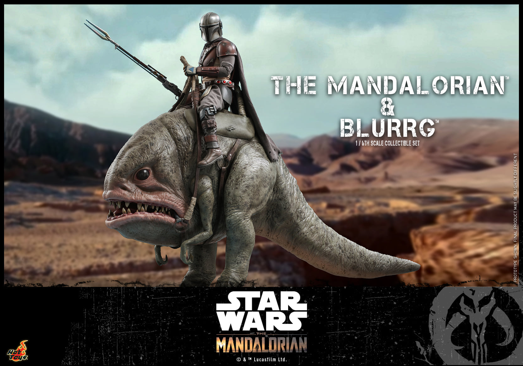 Hot Toys - TMS046 - Star Wars: The Mandalorian - The Mandalorian &amp; Blurrg - Marvelous Toys