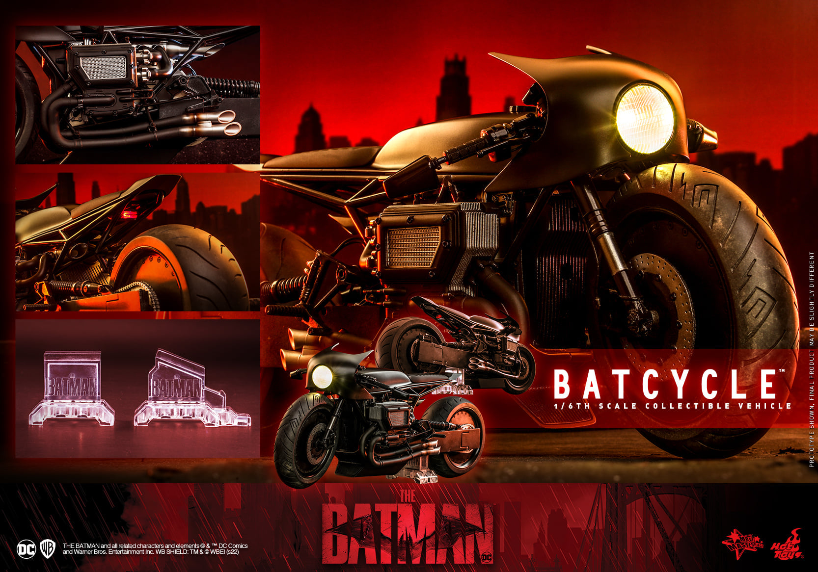 Hot Toys - MMS642 - The Batman - Batcycle (1/6 Scale) - Marvelous Toys