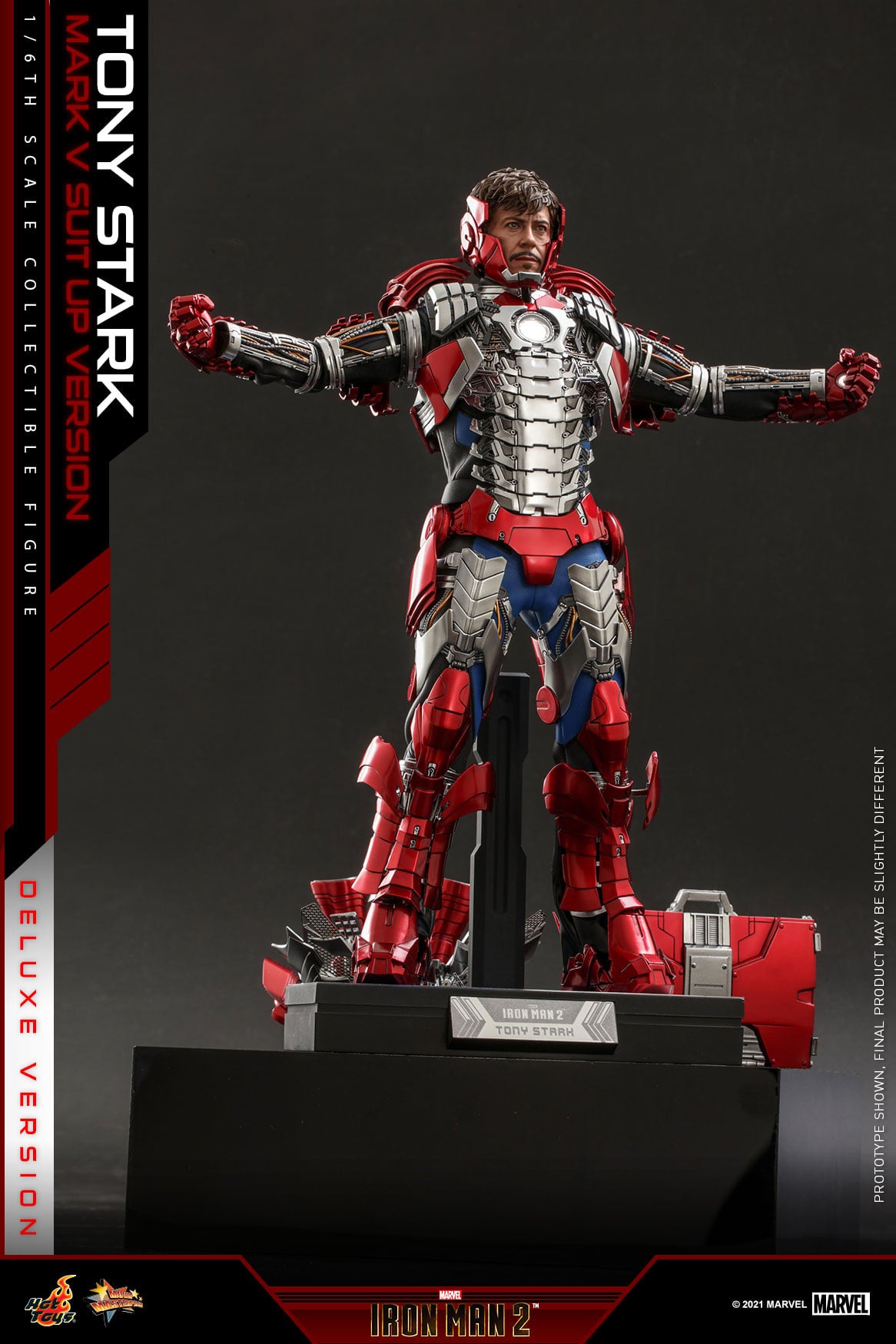 Hot Toys - MMS600 - Iron Man 2 - Tony Stark (Mark V Suit Up Ver.) (Deluxe Ver.) - Marvelous Toys