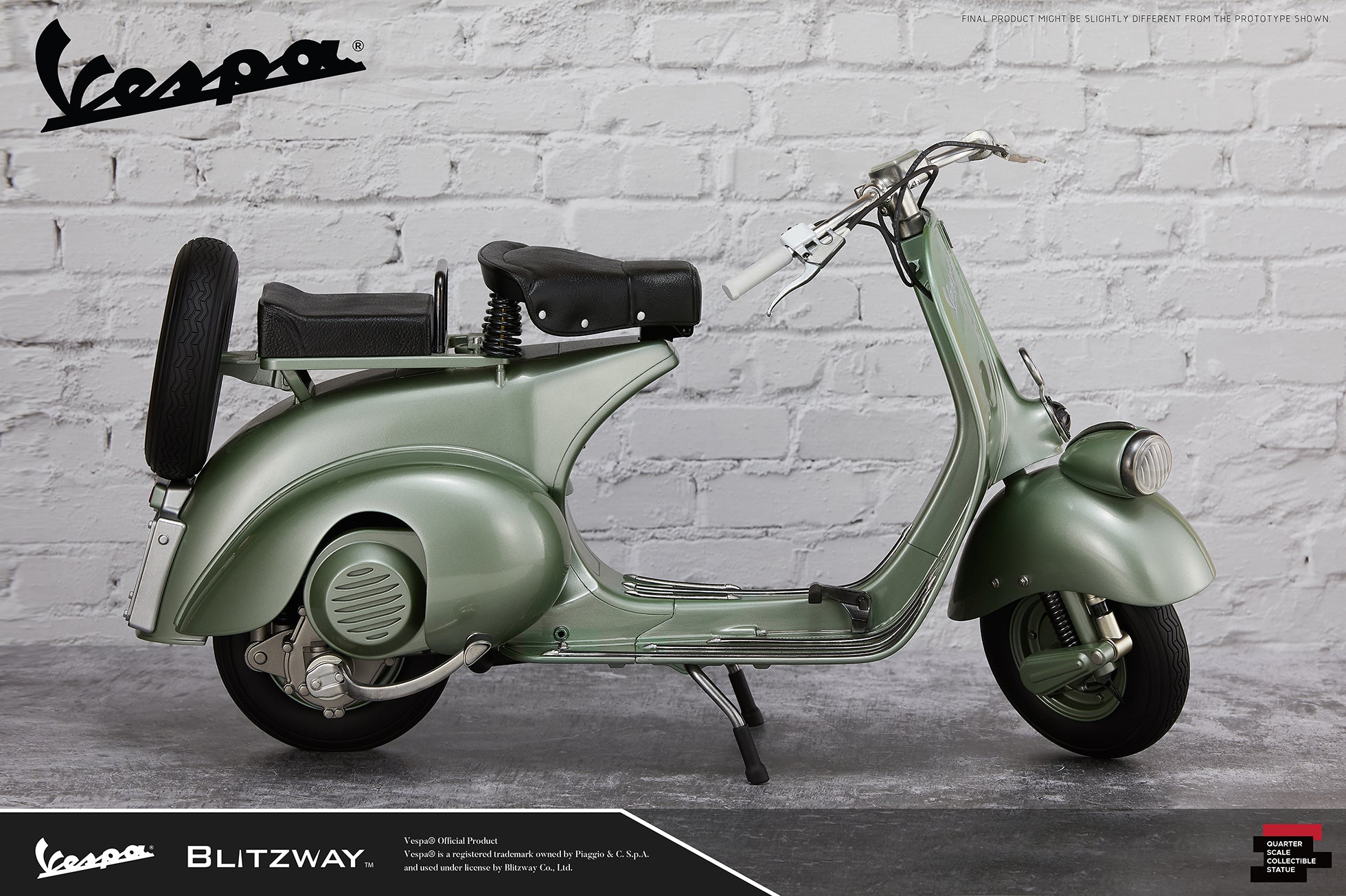 Blitzway - Superb Scale Statue (Hybrid) - Roman Holiday - 1951 Vespa 125 (1/4 Scale) - Marvelous Toys