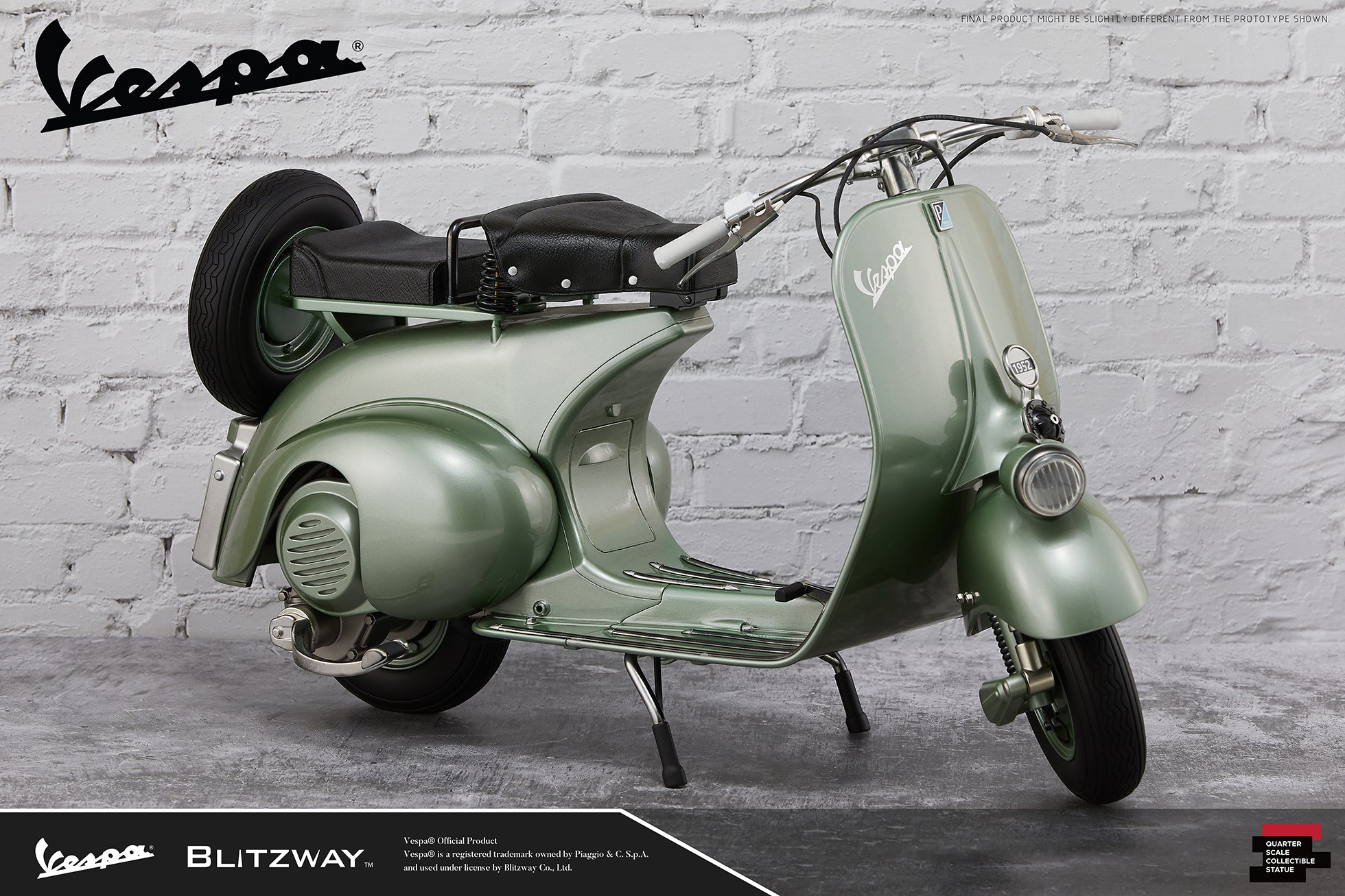 Blitzway - Superb Scale Statue (Hybrid) - Roman Holiday - 1951 Vespa 125 (1/4 Scale) - Marvelous Toys