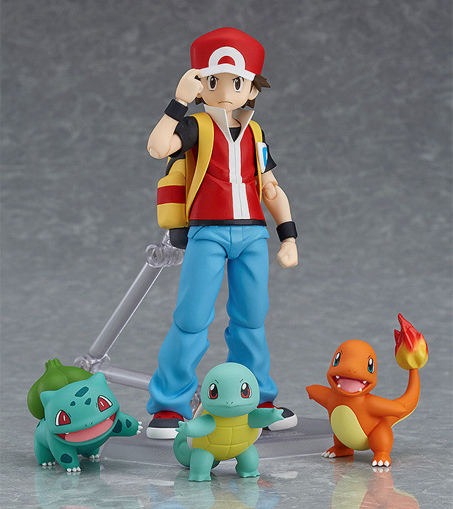 Figma - 356 - Pokémon - Red (with Bulbasaur, Charmander and Squirtle) - Marvelous Toys